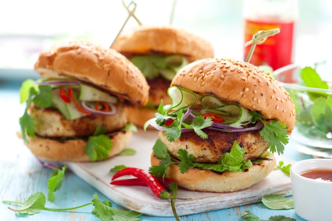 Burger de poisson à base de plantes