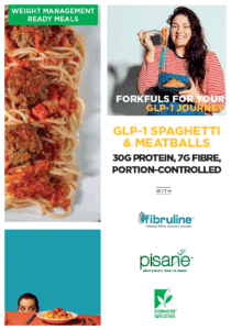Concept Smart nutrition meal companion spaghetti with meatballs